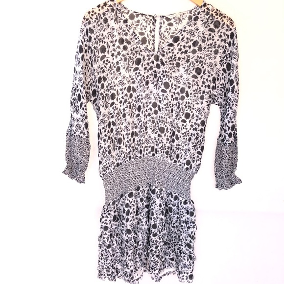 Rebecca Minkoff Saffron Mini Dress Ruffle Multi S - Picture 3 of 8